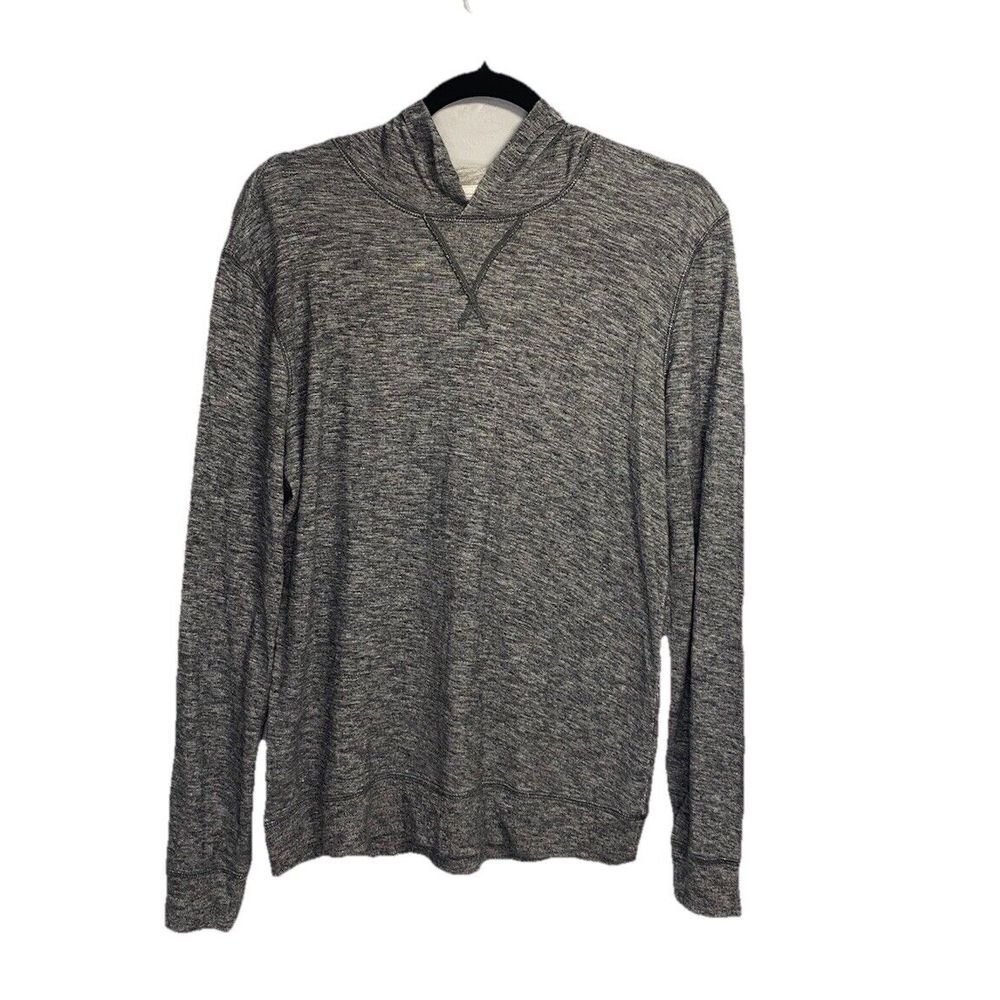Vince Hoodie Sweatshirt Mens‎ Medium Heather Gray Cotton Lightweight Pullover